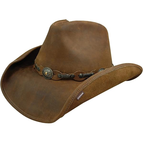 Amazon | Stetson メンズ カウボーイ、ブラックレザー、L, ブラック